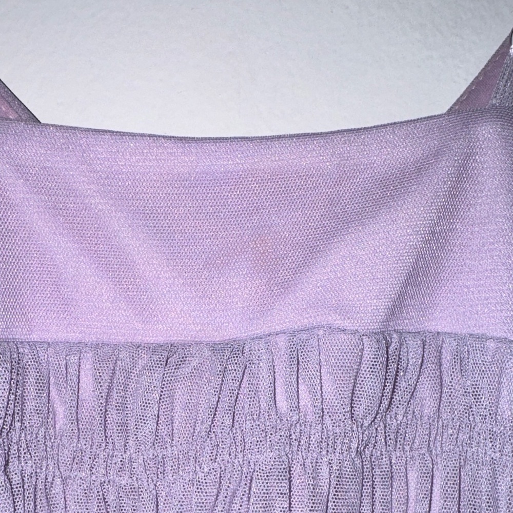 Heart Moon Star Lilac Pleated Chiffon Top - Picture 5 of 5